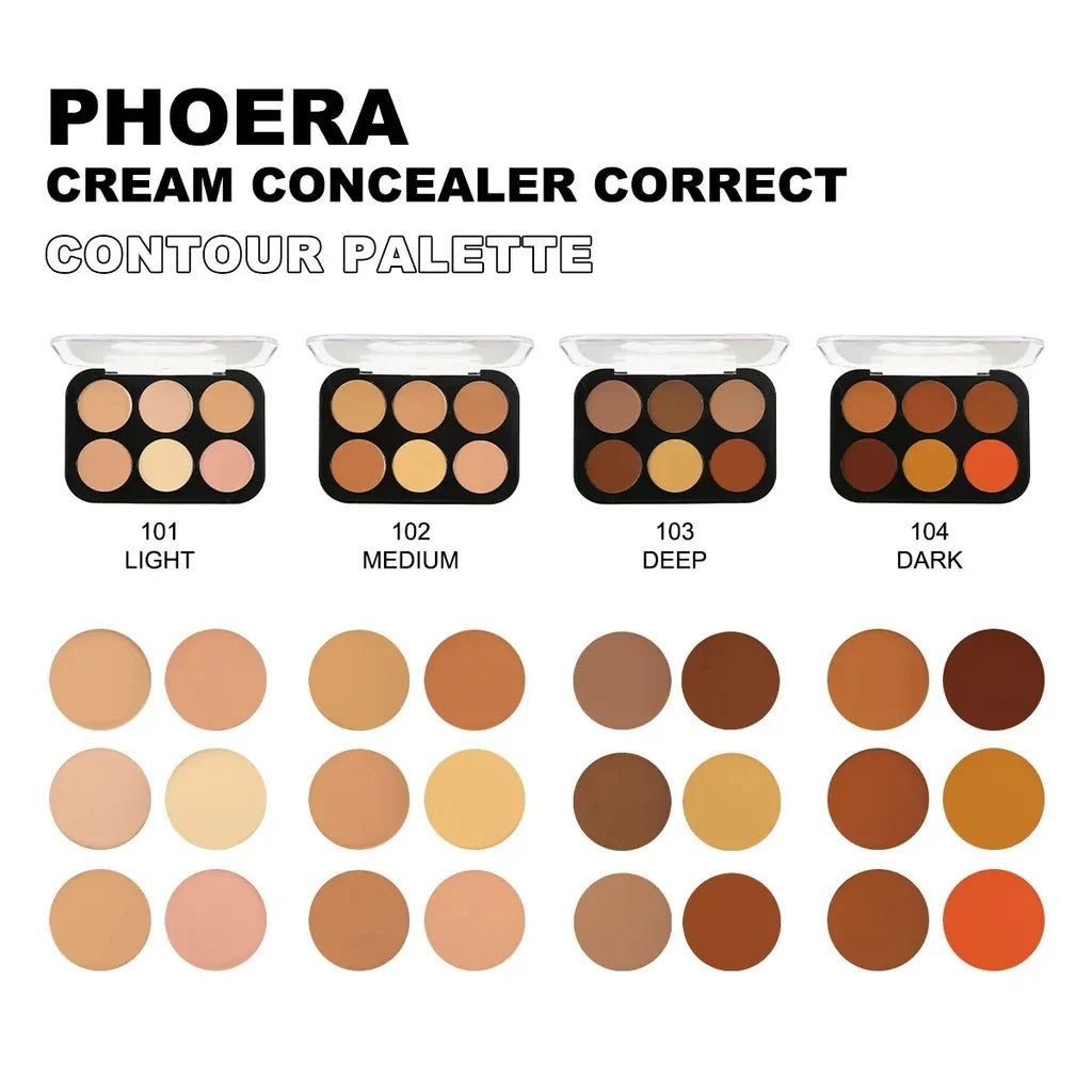Phoera Cream Concealer Correct Contour Palette