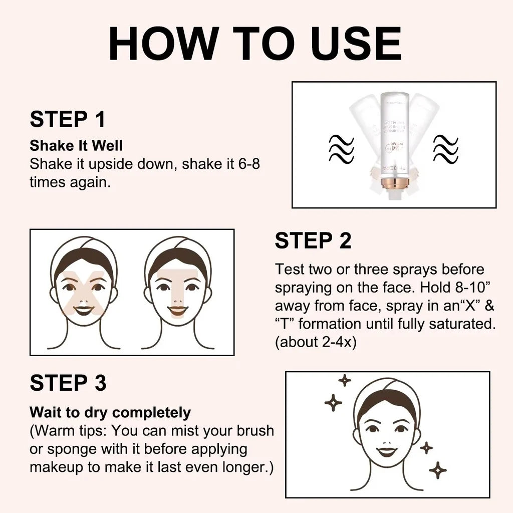 Phoera Waterproof Setting Spray (100ml)
